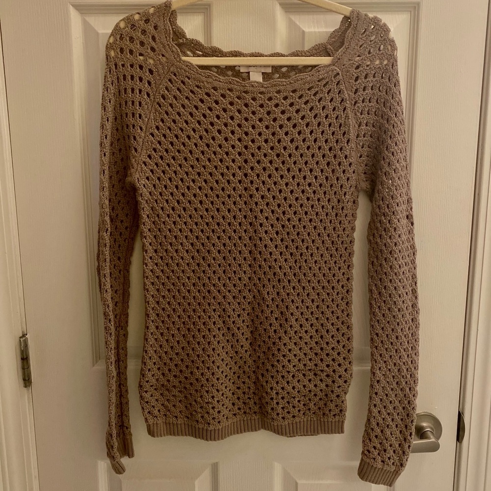 LOFT Open Knit Sweater Top
